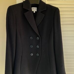 Armani Collezioni Black Double-Breasted Blazer